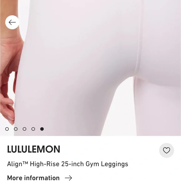 NWT lululemon BLISSFUL PINK align 25” leggings size US 4 - Picture 7 of 15